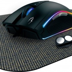Мишка GAMDIAS Геймърска мишка Mouse - ZEUS M2 RGB + PAD - 10800dpi, weight tunning