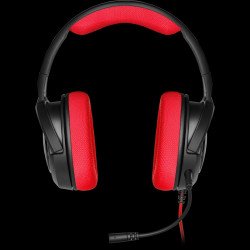Слушалки CORSAIR HS35 Gaming Headset (50mm неодимови говорители, контрол на звука, микрофон) Red, CA-9011198-EU