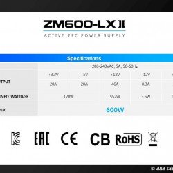 Кутии и Захранвания ZALMAN Захранване PSU 600W APFC ZM600-LXII