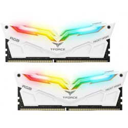 RAM памет за настолен компютър TEAM GROUP NIGHT HAWK RGB DDR4, 16GB(2x8GB), 3200 mhz, CL16-18-18-38 1.35V, White