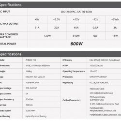 Кутии и Захранвания ZALMAN PSU MegaMax 600W 80+ ZM600-TXII