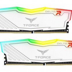 RAM памет за настолен компютър TEAM GROUP T-Force Delta RGB White DDR4 - 16GB (2x8GB) 3200MHz CL16-18-18-38 1.35V