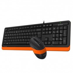 Клавиатура A4TECH Комплект клавиатура и мишка  Fstyler F1010, с кабел, USB, Оранжев