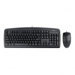 Клавиатура A4TECH Комплект клавиатура и мишка  KB-72620, с кабел, Черен