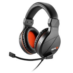 Слушалки SHARKOON Геймърски слушалки  RUSH ER3,Black,Gaming Headset, Inline Controller, 40 mm Speakers, 32 Ohm, 20Hz-20 000Hz, Microphone, Gold-Plated Connectors - Stereo Jack,240 cm cable length, Textile Braided Cable