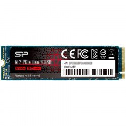 SSD Твърд диск SILICON POWER A80 512GB SSD, M.2 2280, PCIe Gen3x4, Read/Write: 3400 / 3000 MB/s