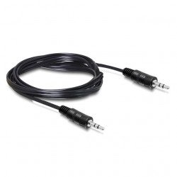 Кабел / Преходник SBOX 3.5-3.5-M/M-2 :: Аудио кабел, 3.5 мм стерео жак M/M, 2.0 м, Черен