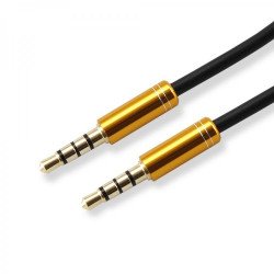 Кабел / Преходник SBOX 3535-1.5G :: Аудио кабел, 3.5 мм стерео жак M/M, 1.5 м, Златист