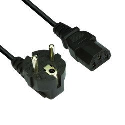 Кабел / Преходник VCOM Захранващ кабел Power Cord Computer schuko 220V 1.8m - CE021-1.8m-0.75mm