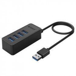 Аксесоари ORICO Хъб USB3.0 HUB 4 port - USB/Micro USB input, 1m cable - W5P-U3-100-BK-PRO