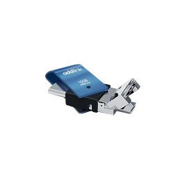 USB Преносима памет Addlink Флашка Flash T80 16GB 3-in-1 USB 3.1 Type C / OTG Micro B / USB 3.0 Aluminium Blue - ad16GBT80B3