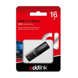 USB Преносима памет Addlink Флашка Flash U55 16GB USB 3.0 Aluminium Black - ad16GBU55B3