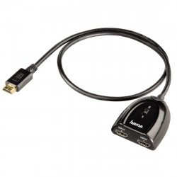 Мрежово оборудване HAMA Превключвател HDMI 2x1/ вх/изх  42553, Черен
