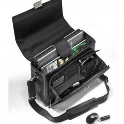 Раници и чанти за лаптопи TUCANO BOPT :: Чанта за 15 лаптоп, Optima, естествена кожа, черен цвят