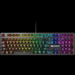 Клавиатура COUGAR Vantar MX, Mechanical Gaming Keyboard, Red switches, N-key rollover, 1000Hz poling rate, RGB Backlit, Aluminium / Plastic, 14 backlight effects, 140 x 450 x 30 (mm)