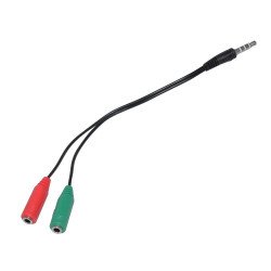 USB кабел MAKKI Преходник Adapter 3.5mm 4pin M / 2 x 3.5mm F - MAKKI-CBL-SP35