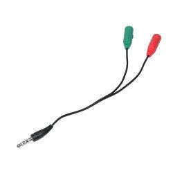 USB кабел MAKKI Преходник Adapter 3.5mm 4pin M / 2 x 3.5mm F - MAKKI-CBL-SP35