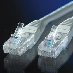 Кабел / Преходник ROLINE 21.99.0510 :: UTP Patch кабел Cat.5e, 10.0 м, AWG24, сив цвят
