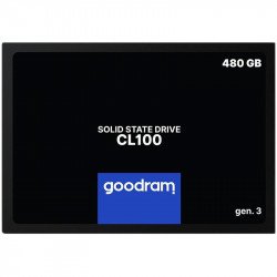 SSD Твърд диск GOODRAM CL100 GEN. 3 480GB SSD, 2.5 7mm, SATA 6 Gb/s, Read/Write: 540 / 460 MB/s