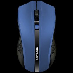 Мишка CANYON MW-5 2.4GHz wireless Optical Mouse with 4 buttons, DPI 800/1200/1600, Blue, 122*69*40mm, 0.067kg