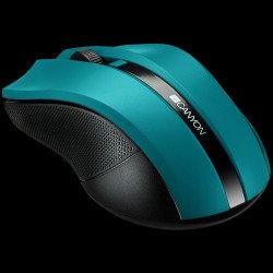 Мишка CANYON MW-5 2.4GHz wireless Optical Mouse with 4 buttons, DPI 800/1200/1600, Green, 122*69*40mm, 0.067kg