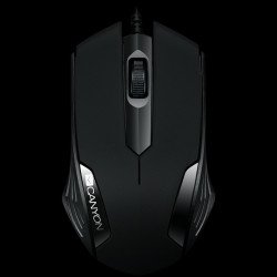 Мишка CANYON Optical wired mice, 3 buttons, DPI 1000, Black