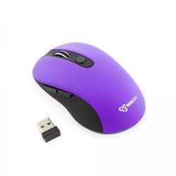 Мишка SBOX WM-911U :: Безжична оптична мишка, 1600 DPI, лилав цвят