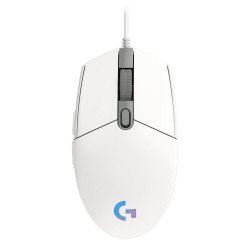 Мишка LOGITECH Геймърска мишка  G102 LightSync, RGB, Оптична, Жична, USB, Бяла