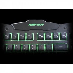 Клавиатура KEEP OUT KEEP OUT F80 :: Геймърска клавиатура, LED подсветка, 12 мултимедийни и 5 програмируеми клавиша