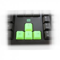 Клавиатура KEEP OUT KEEP OUT F90 :: Геймърска клавиатура, LED подсветка, 8 сменяеми, 9 мултимедийни и 6 програмируеми клавиша