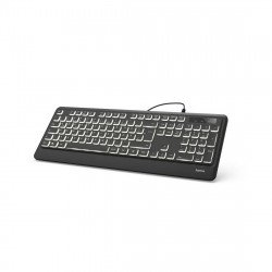 Клавиатура HAMA Клавиатура HAMA KC-550, подсветка, USB, с кабел, черен