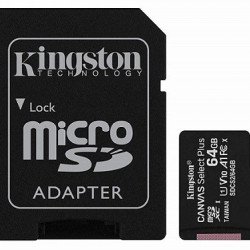 Флаш памет KINGSTON 64GB Micro SD HC Card Class 10 Canvas Select Plus SDCS2/64GB