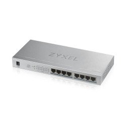 Мрежово оборудване ZYXEL GS1008-HP, 8 Port Gigabit PoE+ unmanaged desktop Switch, 8 x PoE, 60 Watt
