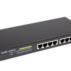 Мрежово оборудване ZYXEL GS1900-8HP, 8-port GbE L2 PoE Smart Switch, 802.3at, desktop, fanless, 70 Watt