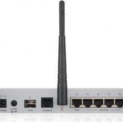 Мрежово оборудване ZYXEL ZyXEL USG20W-VPN Firewall, 802.11ac/n Wireless (3x3/80MHz), 10x VPN (IPSec/L2TP), up to 15 SSL (5 included), 1x WAN, 1x SFP, 4x LAN/DMZ, 1x USB port, Optional: Content Filtering, Antispam (licenses)