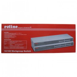 Мрежово оборудване ROLINE ROLINE 21.14.3128 :: 24-портов 10/100 Mbps комутатор, RS-124R, 24x RJ-45, 19