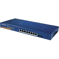 Мрежово оборудване ROLINE ROLINE 21.20.0236 :: TENDA TEG1210P Ethernet Switch, 8x Gigabit 10/100/1000 + 2 ports SFP (Mini GBIC), PoE, RM