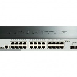 Мрежово оборудване DLINK Суич D-Link DGS-1210-24, 24-портов 10/100/1000 Gigabit Smart Switch including 4 Combo 1000BaseT/SFP, управляем, за монтаж в шкаф