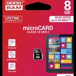 Флаш памет GOODRAM GOODRAM M1A0-0080R11 :: 8 GB MicroSD HC карта, Class 10, UHS-1