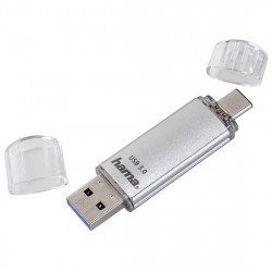 USB Преносима памет HAMA USB памет HAMA Тип USB-C Laeta 124163, 64GB, USB 3.1 Type-C, Сребрист
