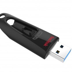 USB Преносима памет SANDISK USB памет SanDisk Ultra USB 3.0, 128GB, Черен,100 Mb/s