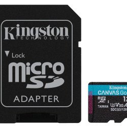 Флаш памет KINGSTON Карта памет Kingston Canvas Go! Plus, 128GB, UHS-I, Class 10, U3, V30, A2, Адаптер