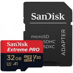 Флаш памет SANDISK Карта памет Sandisk ExtremeR Pro microSDHC Card, 32GB, SD Adapter, Class 10, A1, V30, UHS-I, U3, 100Mb/s