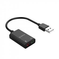 Audio / Мултимедия ORICO Външна звукова карта USB Sound card - Headphones, Mic, Black - SKT2-BK