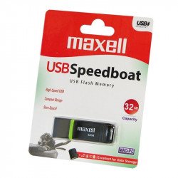 USB Преносима памет MAXELL USB памет MAXELL Speedboat, USB 2.0, 32GB, Черен