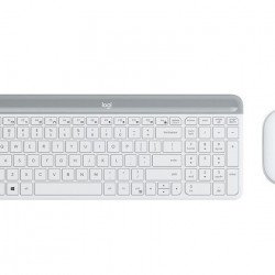 Клавиатура LOGITECH Logitech Slim Wireless Keyboard and Mouse Combo MK470 - OFFWHITE