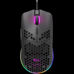 Мишка CANYON CANYON,Gaming Mouse with 7 programmable buttons, Pixart 3519 optical sensor, 4 levels of DPI and up to 4200, 5 million times key life, 1.65m Ultraweave cable, UPE feet and colorful RGB lights, Black, size:128.5x67x37.5mm, 105g