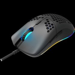 Мишка CANYON CANYON,Gaming Mouse with 7 programmable buttons, Pixart 3519 optical sensor, 4 levels of DPI and up to 4200, 5 million times key life, 1.65m Ultraweave cable, UPE feet and colorful RGB lights, Black, size:128.5x67x37.5mm, 105g