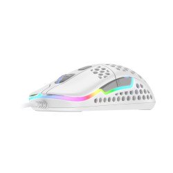 Мишка MATROX Геймърска мишка Xtrfy M42 White, RGB, Бял