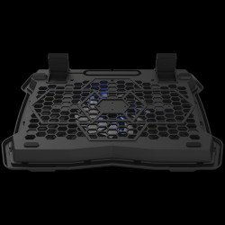 Аксесоари за лаптопи CANYON Cooling stand single fan with 2x2.0 USB hub, support up to 10-15.6 laptop, ABS plastic and iron,  Fans dimension:125*125*15mm(1pc), DC 5V, fan speed:  800-1000RPM, size:340*265*30mm, 406g